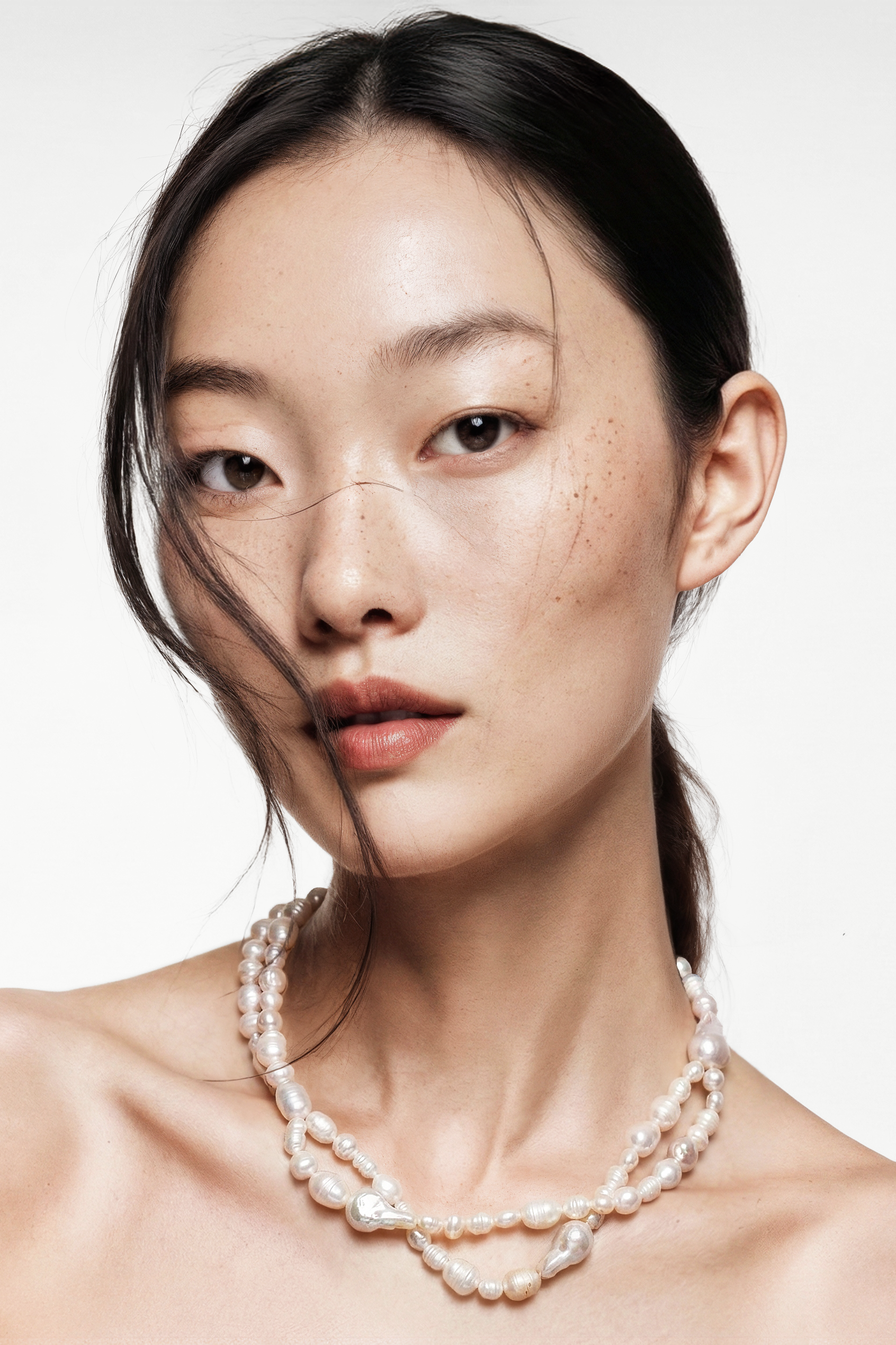 White Pearl Double Necklace